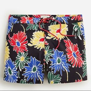 J. Crew 5" breaker board short in floral print with ECONYL® nylon